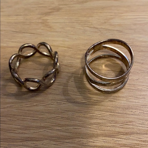 Vintage Silvertone Rings Set of 2 - Picture 3 of 4